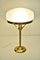 Swedish Grace Brass and Glass Table Lamp from Pukeberg, 1920s 3