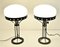 Art Noueau Swedish Wrought Iron and Blown Glass Table Lamps, 1915, Set of 2 4