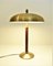 Swedish Modern Brass and Leather Table Lamp by Einar Bäckström, 1930s, Image 2