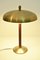 Lampada da tavolo moderna in ottone e pelle di Einar Bäckström, Svezia, anni '30, Immagine 3