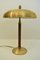 Swedish Modern Brass and Leather Table Lamp by Einar Bäckström, 1930s 5
