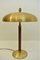 Lampada da tavolo moderna in ottone e pelle di Einar Bäckström, Svezia, anni '30, Immagine 6