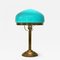 Swedish Grace Copper and Hand Blown Glass Table Lamp, 1925 1