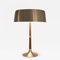 Lampada da tavolo grande in teak e alluminio spazzolato di Svend Aage Holm Sörensen per Asea, anni '50, Immagine 5