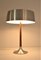 Lampada da tavolo grande in teak e alluminio spazzolato di Svend Aage Holm Sörensen per Asea, anni '50, Immagine 3