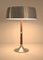 Lampada da tavolo grande in teak e alluminio spazzolato di Svend Aage Holm Sörensen per Asea, anni '50, Immagine 2