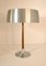 Lampada da tavolo grande in teak e alluminio spazzolato di Asea, anni '50, Immagine 1