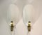 Swedish Grace Art Deco Brass and Glass Sconces from Orrefors, 1920s, Set of 2 3