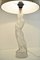 Art Nouveau Art Deco Frosted Glass Table Lamp in the style of Lalique 5