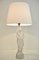 Art Nouveau Art Deco Frosted Glass Table Lamp in the style of Lalique 2