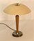 Lámpara de mesa Grace Period sueca de latón y roble de Böhlmarks, años 20, Imagen 5