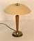 Swedish Grace Period Brass and Oakwood Table Lamp by Böhlmarks, 1920s 5