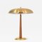 Swedish Modern Brass and Teak Model 8441 Table Lamp by Boréns, 1940s 1