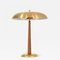 Swedish Modern Brass and Teak Model 8441 Table Lamp by Boréns, 1940s, Image 1