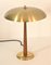 Swedish Modern Brass and Teak Model 8441 Table Lamp by Boréns, 1940s 4
