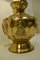 Large Brass and Gemstone Buddha Table Lamps, Set of 2, Image 7