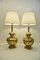Large Brass and Gemstone Buddha Table Lamps, Set of 2 4