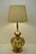 Large Brass and Gemstone Buddha Table Lamps, Set of 2 6