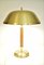 Swedish Art Deco Brass and Oak Table Lamp by Falkenbergs Belysning Ab, 1940s 4