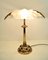 Art Nouveau Bronze and Frosted Glass Table Lamp, 1950s 3