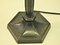 Swedish Grace Period Bronze, Patinated Metal and Glass Table Lamp 6