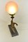 Art Deco Bronze, Patinated Metal and Marble Table Lamp, 1930s 3