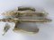 Art Nouveau Brass Handles and Signboards, 1950s, Set of 4, Image 3