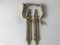 Art Nouveau Brass Handles and Signboards, 1950s, Set of 4 1