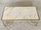 Mid-Century White Marble & Brass Coffee Table, 1960s, Image 4