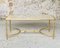 Mid-Century White Marble & Brass Coffee Table, 1960s 3
