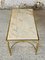 Mid-Century White Marble & Brass Coffee Table, 1960s 8