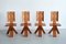 Sculptural Dining Chairs in Oak from Ebénisterie Seltz, France, 1970s, Set of 4, Image 1