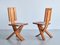 Sculptural Dining Chairs in Oak from Ebénisterie Seltz, France, 1970s, Set of 4 6