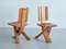 Sculptural Dining Chairs in Oak from Ebénisterie Seltz, France, 1970s, Set of 4 7