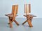 Sculptural Dining Chairs in Oak from Ebénisterie Seltz, France, 1970s, Set of 4, Image 7