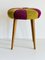 Upholstered Ash Stool, 1950s, Image 2