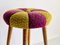 Upholstered Ash Stool, 1950s 5