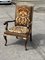 Victorian Oak Gentlemans Library Armchair with Coat of Arms Tapestry 3