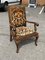 Victorian Oak Gentlemans Library Armchair with Coat of Arms Tapestry 7