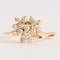 Vintage 18 Karat Gelbgold Ring mit Diamanten im Brillantschliff, 1970er 1