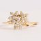 Vintage 18k Yellow Gold Ring with Brilliant Cut Diamonds, 1970s 1