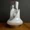 Vintage White Glass Table Lamp, Italy, 1970s, Image 1