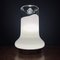 Lámpara de mesa vintage de vidrio blanco, Italia, años 70, Imagen 10