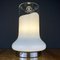 Vintage White Glass Table Lamp, Italy, 1970s 8