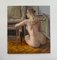 Agnieszka Staak-Janczarska, Natura morta con sedia, teschio e fiori, 2021, Olio su cartone, Immagine 1