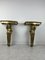 Golden Wall Consoles, Italy, 1940s, Set of 2, Image 3