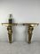 Golden Wall Consoles, Italy, 1940s, Set of 2, Image 2