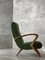 Armchairs in Wood and Green Velvet, Set of 2 6
