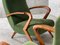 Armchairs in Wood and Green Velvet, Set of 2 4