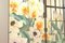 Divisorio con fantasia floreale dipinta multicolore, anni '60, Immagine 6